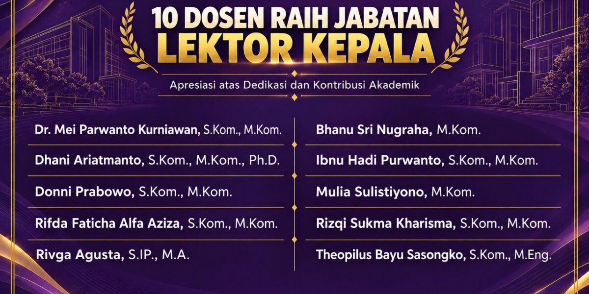 Sepuluh Dosen Universitas AMIKOM Yogyakarta Raih Jabatan Lektor Kepala