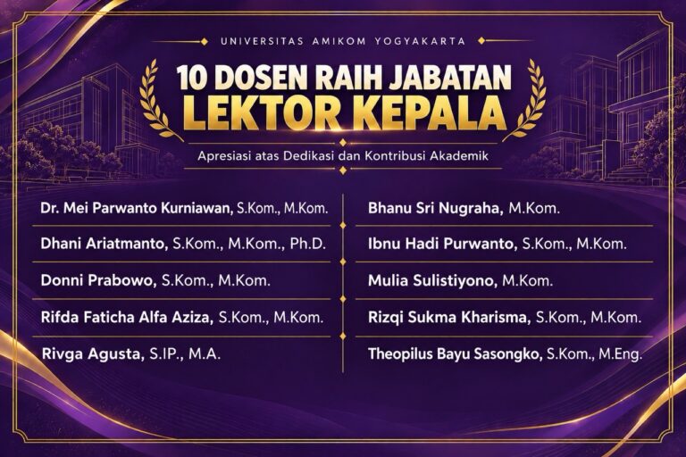 Sepuluh Dosen Universitas AMIKOM Yogyakarta Raih Jabatan Lektor Kepala